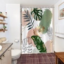 Zasłona prysznicowa odporna na pleśń Dżungla 150x200 boho tropical tekstylna