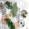 Zasłona prysznicowa odporna na pleśń Dżungla 150x200 boho tropical tekstylna