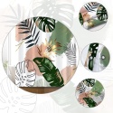 Zasłona prysznicowa odporna na pleśń Dżungla 150x200 boho tropical tekstylna