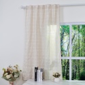 FIRANA BOHO lniana struktura półprzezroczysta 107x160cm rustykalna beżowa
