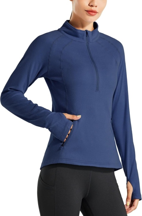 Bluza Damska Sportowa Polar Willit 1/2 Zip XXL Bieganie Jazda Konna