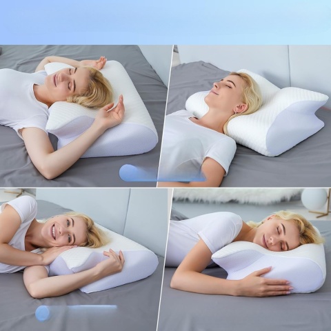 PODUSZKA ORTOPEDYCZNA ERGONOMICZNA DO SPANIA 2w1 pianka memory