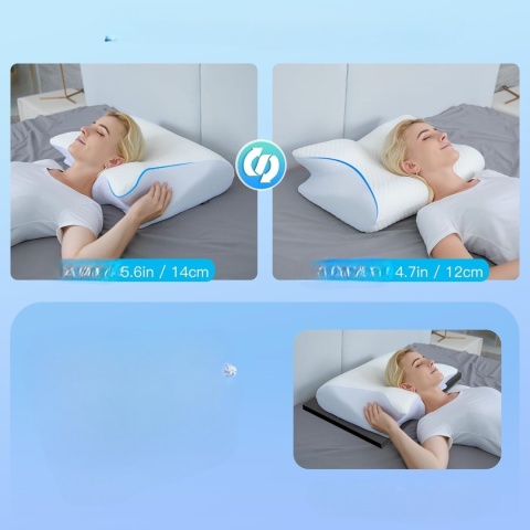 PODUSZKA ORTOPEDYCZNA ERGONOMICZNA DO SPANIA 2w1 pianka memory