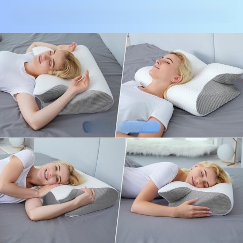 PODUSZKA ORTOPEDYCZNA ERGONOMICZNA DO SPANIA 2w1 pianka memory
