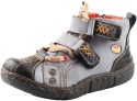 TMA EYES Modne botki retro z zamkiem buty skóra sznurówki rzepy zamek 36 BLACK