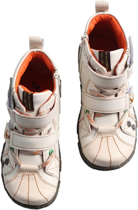 TMA EYES Modne botki retro z zamkiem buty skóra sznurówki rzepy zamek 40