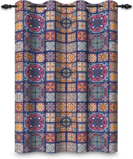 Zasłona OZDOBA BOHO MANDALA NA OKNO 107x160cm kotara patchwork zaciemniająca