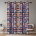 Zasłona OZDOBA BOHO MANDALA NA OKNO 107x160cm kotara patchwork zaciemniająca
