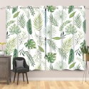 Zasłony Zaciemniające BLACKOUT Liście Palma 2szt 117x183cm Zielone 2 szt.