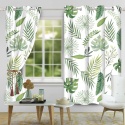 Zasłony Zaciemniające BLACKOUT Liście Palma 2szt 117x183cm Zielone 2 szt.