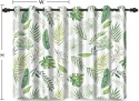 Zasłony Zaciemniające BLACKOUT Liście Palma 2szt 117x183cm Zielone 2 szt.