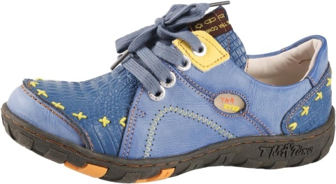 Damskie mokasyny półbuty Buty Skórzane Casual Boho Niebieskie Tma Eyes