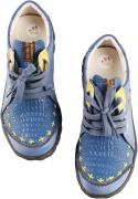 Damskie mokasyny półbuty Buty Skórzane Casual Boho Niebieskie Tma Eyes