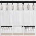 Firany woalowe zestaw 2 szt. efekt lnu taśma marszcząca 220x140cm Białe