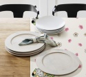 Obrus Plamoodporny 100x100 Kremowy Skrzaty gnomy krasnale