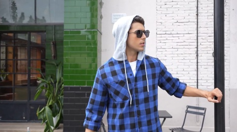 Męska koszula flanelowa z kapturem w kratę długi rękaw 3-pak 3XL
